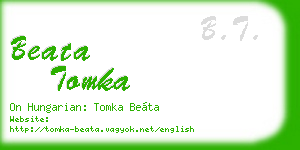 beata tomka business card